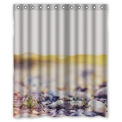 Ganma Mountain Side Small Rocks Nature Shower Curtain Polyester Fabric Bathroom Shower Curtain 66x72 inches