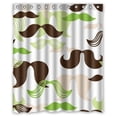 thumbnail image 1 of Ganma Mustache Shower Curtain Polyester Fabric Bathroom Shower Curtain 60x72 inches, 1 of 3