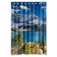 thumbnail image 1 of Ganma Nature Landscape Scenery Snow Mountain Lake Blue Sky Tree Shower Curtain Polyester Fabric Bathroom Shower Curtain 48x72 inches, 1 of 3