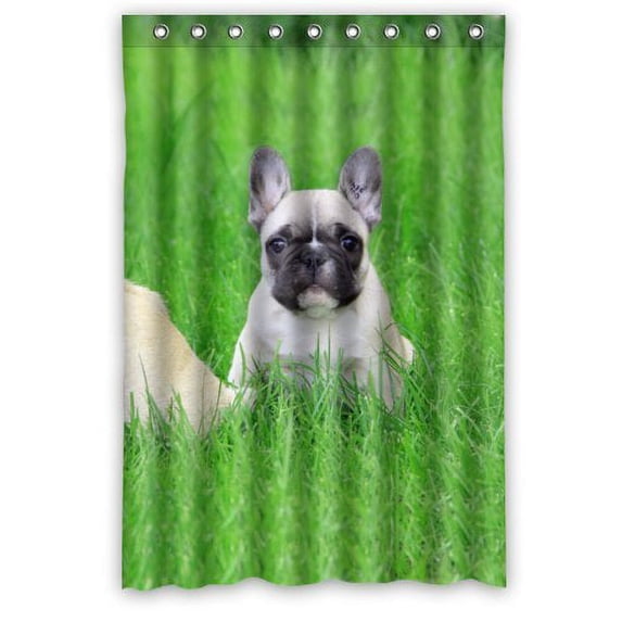 Ganma Nice Bulldog Shower Curtain Polyester Fabric Bathroom Shower Curtain 48x72 inches