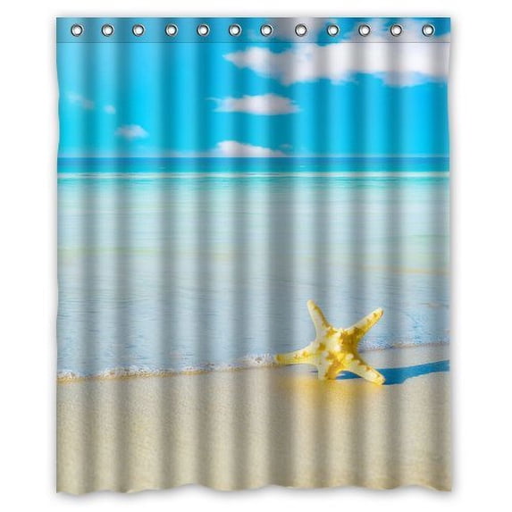 Ganma On Summer Beach Shower Curtain Polyester Fabric Bathroom Shower Curtain 60x72 inches