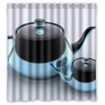 thumbnail image 1 of Ganma Pair tea pot Shower Curtain Polyester Fabric Bathroom Shower Curtain 66x72 inches, 1 of 3