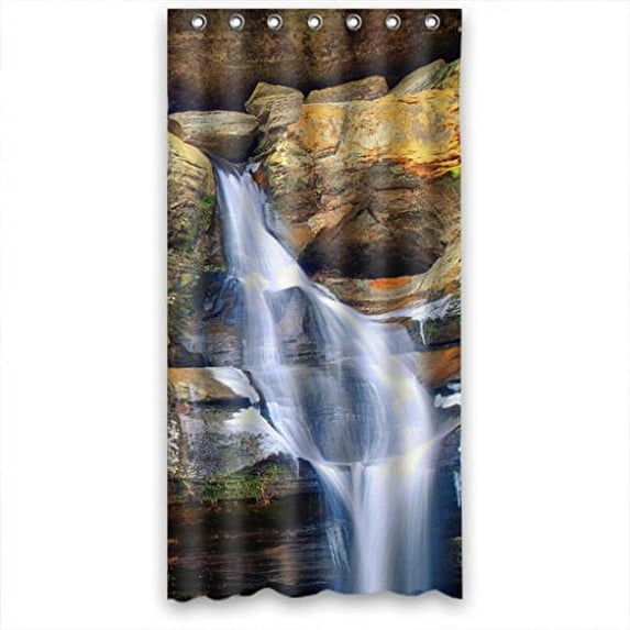 Ganma Partysu Beautiful Rock Waterfall Clear Water Shower Curtain Polyester Fabric Bathroom Shower Curtain 36x72 inches