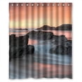 thumbnail image 1 of Ganma Partysu Sunset Glow Sky And Sea Waves Rocks Shower Curtain Polyester Fabric Bathroom Shower Curtain 60x72 inches, 1 of 3