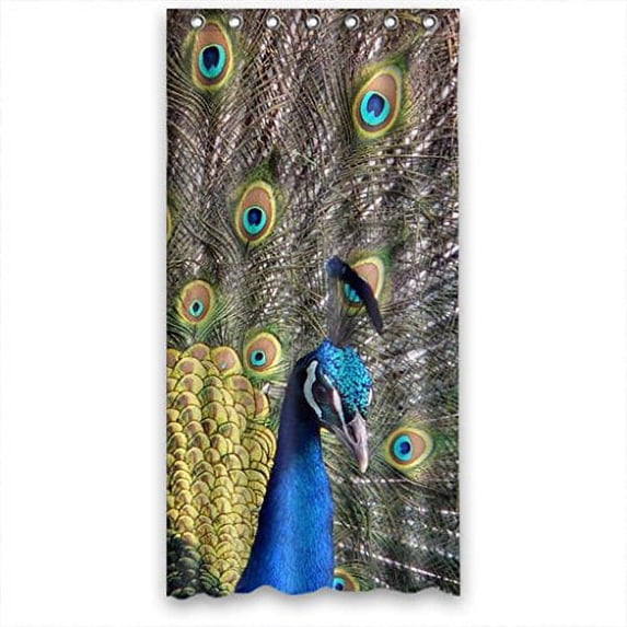 Ganma Peacock Design Shower Curtain Polyester Fabric Bathroom Shower Curtain 36x72 inches
