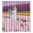 thumbnail image 1 of Ganma Pink Romantic and Beautiful Little Girl Shower Curtain Polyester Fabric Bathroom Shower Curtain 66x72 inches, 1 of 3