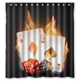 thumbnail image 1 of Ganma Popular Playing Cards Shower Curtain Polyester Fabric Bathroom Shower Curtain 66x72 inches, 1 of 3