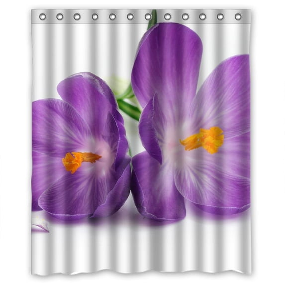 Ganma Purple charming flowers Shower Curtain Polyester Fabric Bathroom Shower Curtain 60x72 inches
