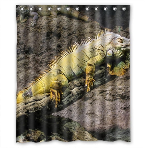 Ganma Rare Strange Reptile Shower Curtain Polyester Fabric Bathroom Shower Curtain 60x72 inches
