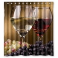 thumbnail image 1 of Ganma Red Wine Shower Curtain Polyester Fabric Bathroom Shower Curtain 66x72 inches, 1 of 3