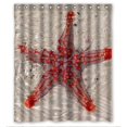 thumbnail image 1 of Ganma Red nifty Shower Curtain Polyester Fabric Bathroom Shower Curtain 60x72 inches, 1 of 3