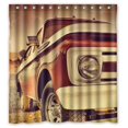 thumbnail image 1 of Ganma Retro Old Car Shower Curtain Polyester Fabric Bathroom Shower Curtain 48x72 inches, 1 of 3