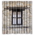thumbnail image 1 of Ganma Retro Style Old Wooden Window Shower Curtain Polyester Fabric Bathroom Shower Curtain 66x72 inches, 1 of 3