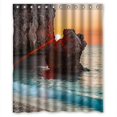 thumbnail image 1 of Ganma Rock Mountain Sea Sunset Shower Curtain Polyester Fabric Bathroom Shower Curtain 60x72 inches, 1 of 3