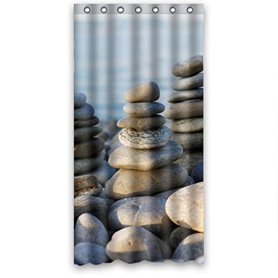 Ganma Rock Stone On The River Shower Curtain Polyester Fabric Bathroom Shower Curtain 36x72 inches