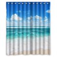 thumbnail image 1 of Ganma Sea Coast Beach Sand Sky Clouds Horizon Nature Shower Curtain Polyester Fabric Bathroom Shower Curtain 60x72 inches, 1 of 3