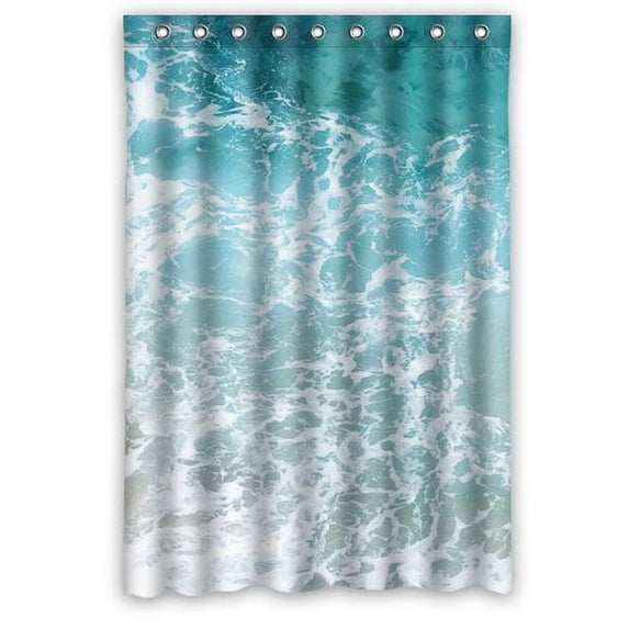 Ganma Sea Water Shower Curtain Polyester Fabric Bathroom Shower Curtain 48x72 inches