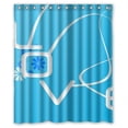 thumbnail image 1 of Ganma Simple blue and white pattern Shower Curtain Polyester Fabric Bathroom Shower Curtain 60x72 inches, 1 of 3