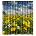 thumbnail image 1 of Ganma Sky Dandelions Camomiles Grasslands Clouds Nature Shower Curtain Polyester Fabric Bathroom Shower Curtain 66x72 inches, 1 of 3