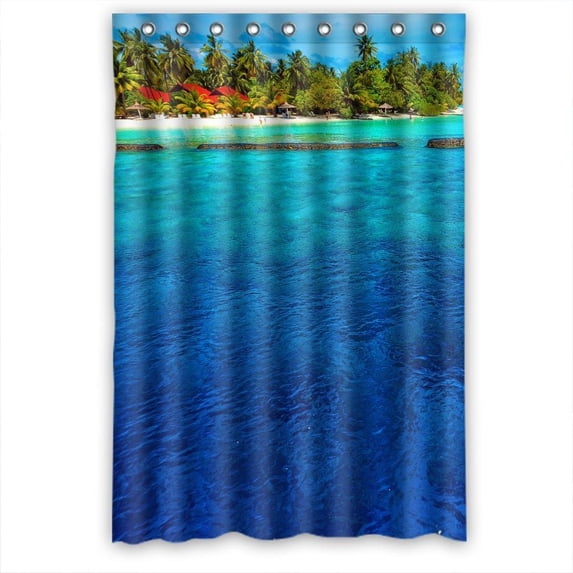 Ganma Snorkeling vacation Shower Curtain Polyester Fabric Bathroom Shower Curtain 48x72 inches