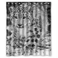 thumbnail image 1 of Ganma Snow Leopard Shower Curtain Polyester Fabric Bathroom Shower Curtain 60x72 inches, 1 of 3