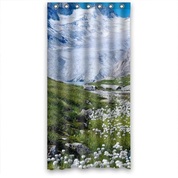 Ganma Snow mountain Scenic World Shower Curtain Polyester Fabric Bathroom Shower Curtain 36x72 inches