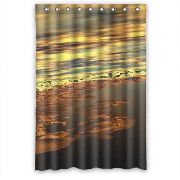 Ganma Splendors of the loess zone Shower Curtain Polyester Fabric Bathroom Shower Curtain 48x72 inches