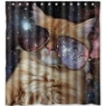 thumbnail image 1 of Ganma Star Galaxy Outer Space Cat Shower Curtain Polyester Fabric Bathroom Shower Curtain 66x72 inches, 1 of 3