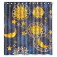 thumbnail image 1 of Ganma Sun Moon Stars Space Nebula Shower Curtain Polyester Fabric Bathroom Shower Curtain 66x72 inches, 1 of 3
