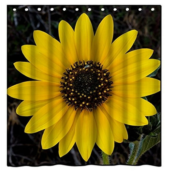 Ganma Sunflower Shower Curtain Polyester Fabric Bathroom Shower Curtain 66x72 inches