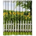 thumbnail image 1 of Ganma Sunflowers Shower Curtain Polyester Fabric Bathroom Shower Curtain 60x72 inches, 1 of 3