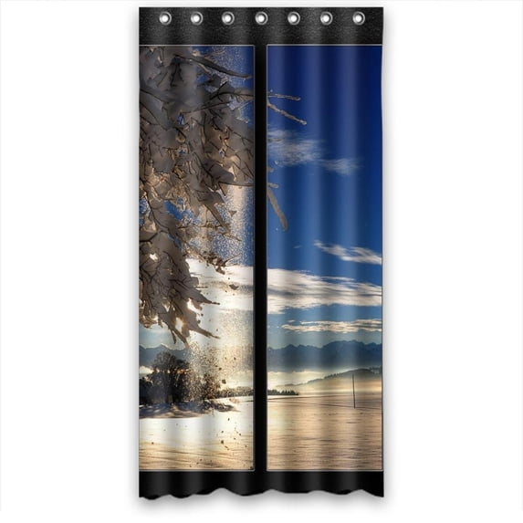 Ganma The beautiful scenery outside the window Shower Curtain Polyester Fabric Bathroom Shower Curtain 36x72 inches