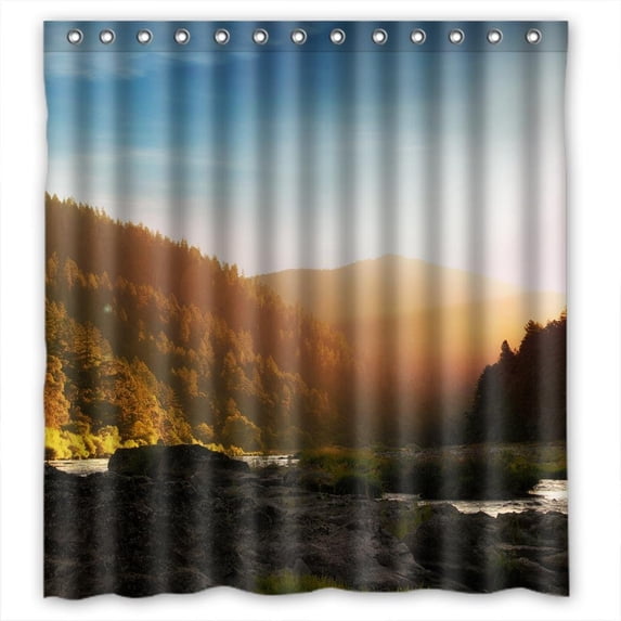 Ganma The heart of the mountain Shower Curtain Polyester Fabric Bathroom Shower Curtain 60x72 inches