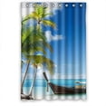 thumbnail image 1 of Ganma Tropical Traditional Wooden Boat Shower Curtain Polyester Fabric Bathroom Shower Curtain 48x72 inches, 1 of 3