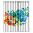 thumbnail image 1 of Ganma Twitter splash colorful pattern Shower Curtain Polyester Fabric Bathroom Shower Curtain 60x72 inches, 1 of 3