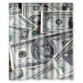 thumbnail image 1 of Ganma US Dollar Currency Money Hundreds of Dollar Bills Theme Shower Curtain Polyester Fabric Bathroom Shower Curtain 60x72 inches, 1 of 3
