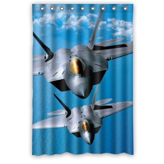 Ganma Us Air Force F Raptor In The Sky Shower Curtain Polyester Fabric Bathroom Shower Curtain 48x72 inches
