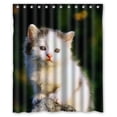 thumbnail image 1 of Ganma Very Sweet White Kitty On Rock Sad Kitty Shower Curtain Polyester Fabric Bathroom Shower Curtain 60x72 inches, 1 of 3