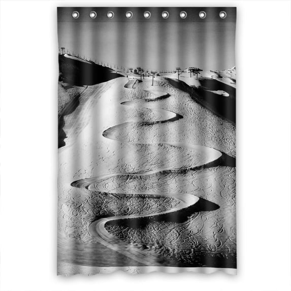 Ganma Wind Snow Path Shower Curtain Polyester Fabric Bathroom Shower Curtain 48x72 inches
