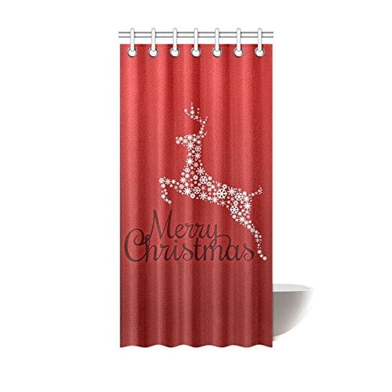 Ganma Winter Merry Christmas Shower Curtain Polyester Fabric Bathroom Shower Curtain 36x72 inches