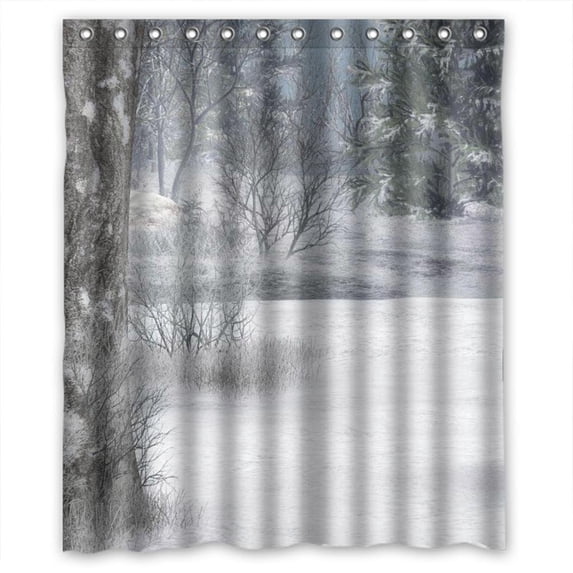 Ganma Winter snow wonderland Shower Curtain Polyester Fabric Bathroom Shower Curtain 60x72 inches