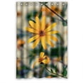 thumbnail image 1 of Ganma Yellow Elegant Flowers Shower Curtain Polyester Fabric Bathroom Shower Curtain 48x72 inches, 1 of 3