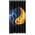 thumbnail image 1 of Ganma Yin and Yang Water and fire Shower Curtain Polyester Fabric Bathroom Shower Curtain 36x72 inches, 1 of 3
