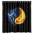 thumbnail image 1 of Ganma Yin and Yang Water and fire Shower Curtain Polyester Fabric Bathroom Shower Curtain 66x72 inches, 1 of 3