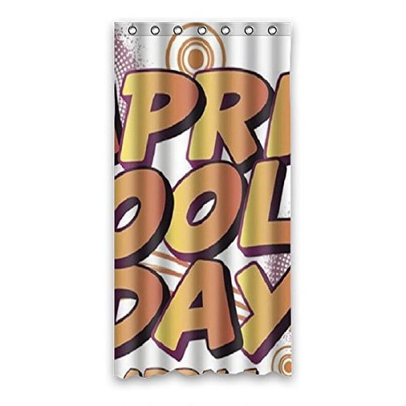 Ganma april fool's day Shower Curtain Polyester Fabric Bathroom Shower Curtain 36x72 inches