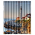 thumbnail image 1 of Ganma beautiful lighthouse by the seaside Shower Curtain Polyester Fabric Bathroom Shower Curtain 60x72 inches, 1 of 3