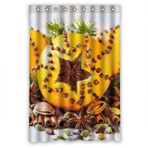 Ganma cinnamon orange food Shower Curtain Polyester Fabric Bathroom Shower Curtain 48x72 inches