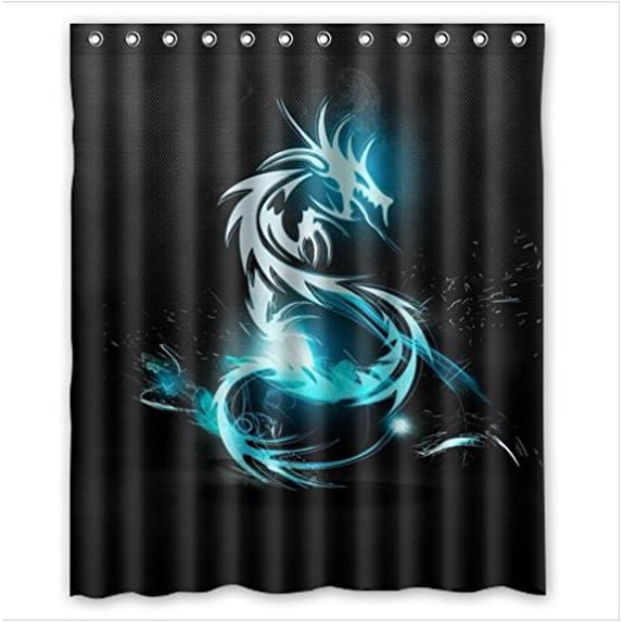 Ganma sea Dragons and fire Dragons Shower Curtain Polyester Fabric Bathroom Shower Curtain 60x72 inches