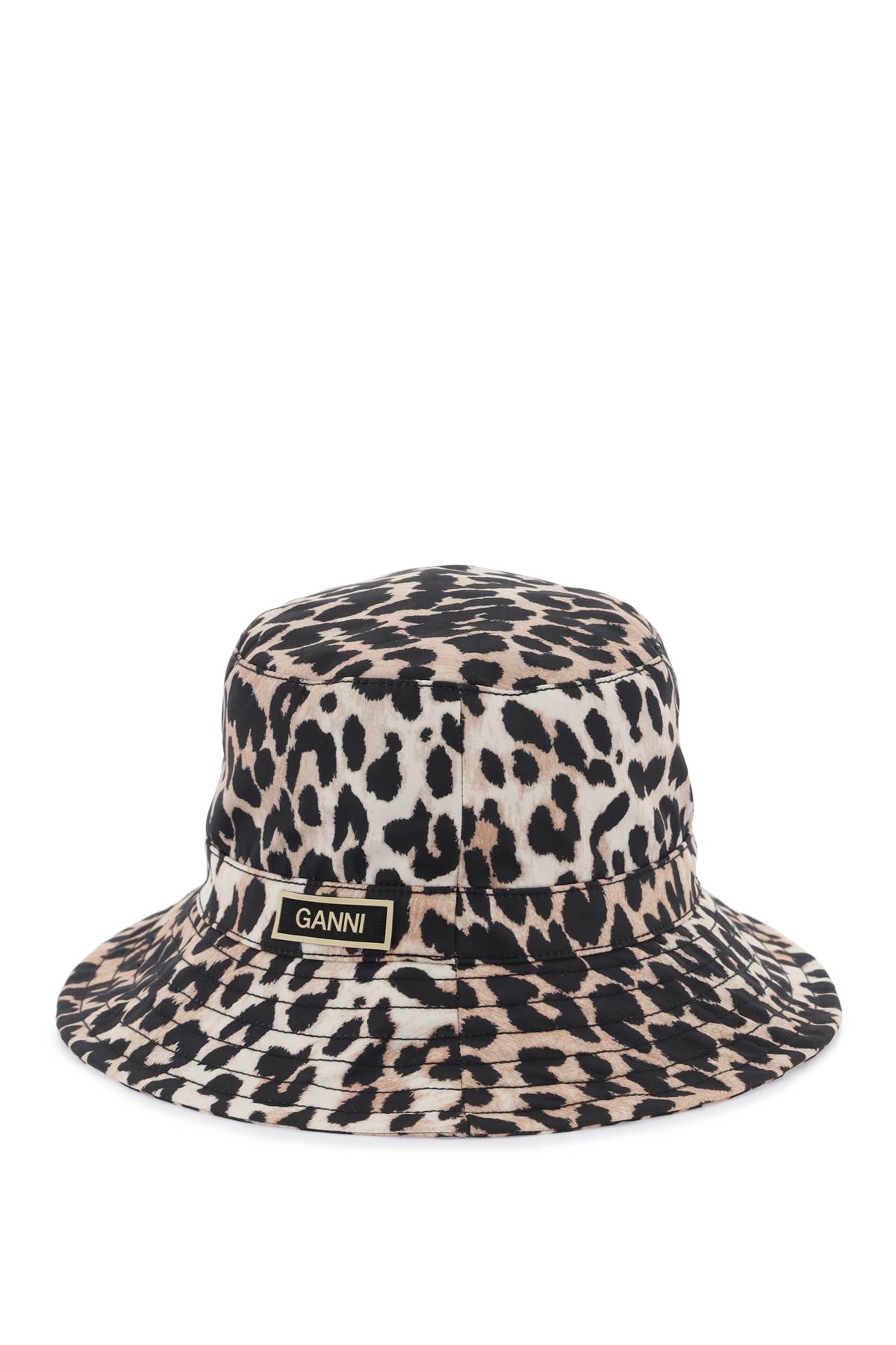 Ganni Animal Print Bucket Hat Women