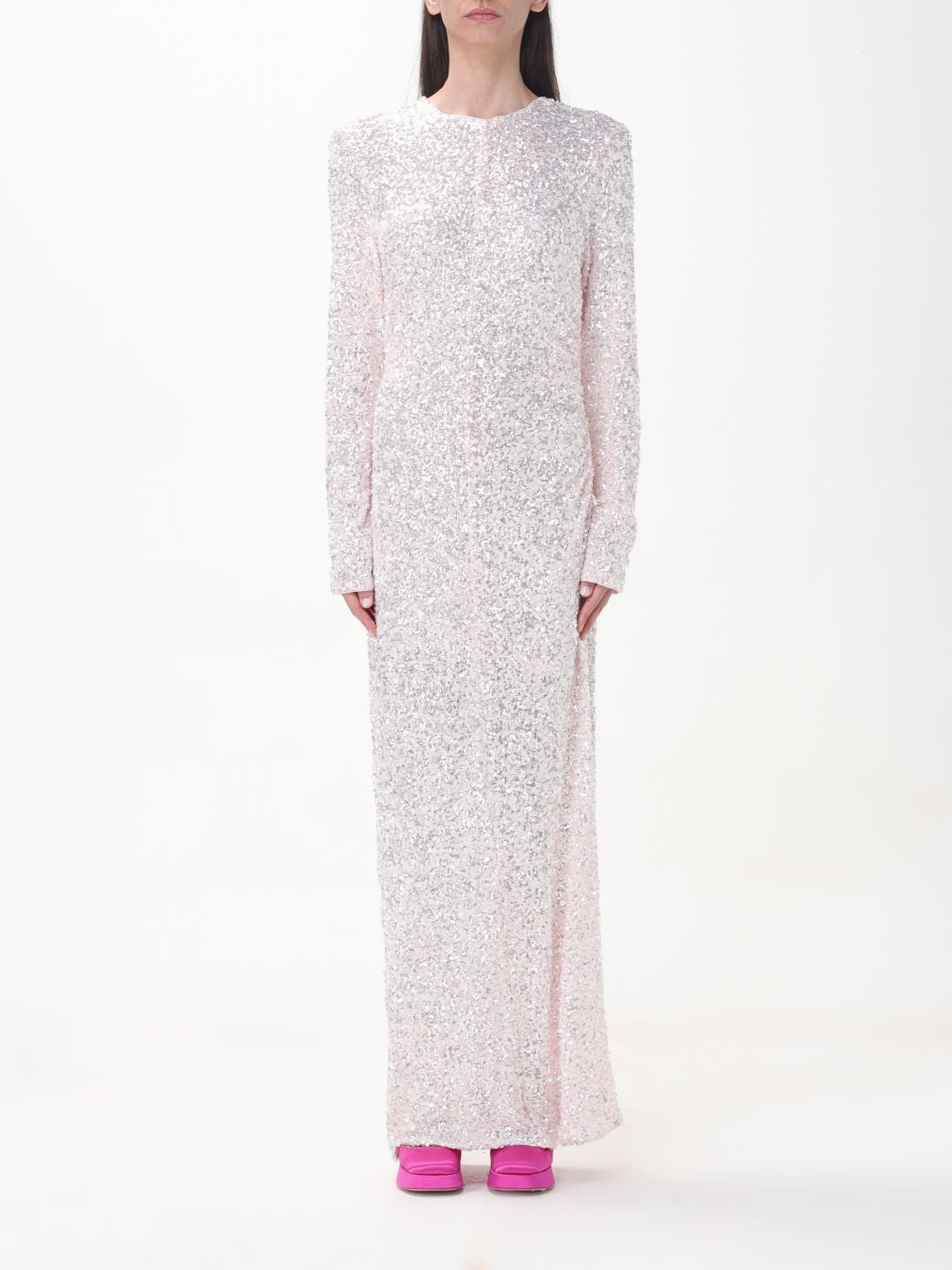 Ganni Dress Woman Pink Woman - Walmart.com